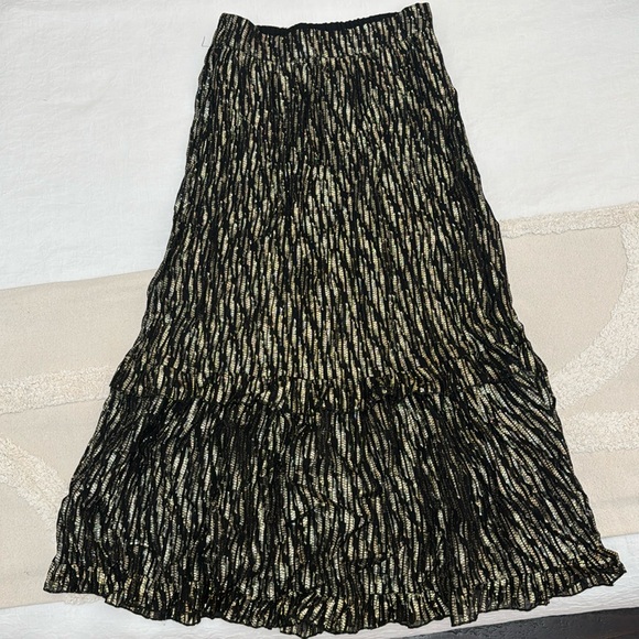 Midi Gold & Silver Skirt | Size Medium - Picture 1 of 3